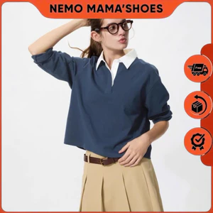 ÁO POLO TAY DÀI PHỐI CỔ TRẮNG BASIC STYLE HÀN QUỐC (Q251108035)