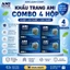 4 hộp khẩu trang y tế AMI 4 Lớp Kháng Khuẩn chống bụi, Chống tia uv