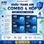 4 hộp khẩu trang y tế AMI 4 Lớp Kháng Khuẩn chống bụi, Chống tia uv