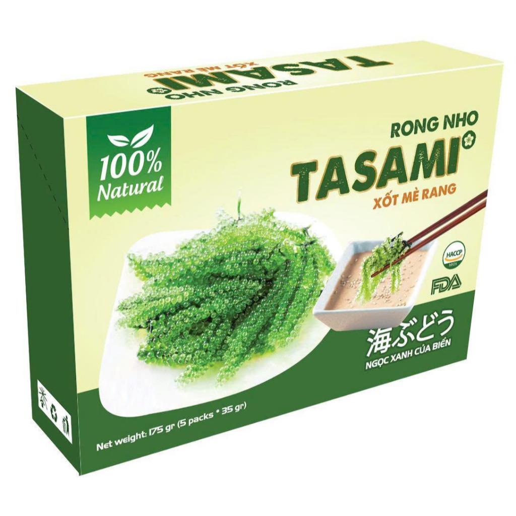 Rong Nho TASAMI- Kèm Xốt Mè Rang - HỘP 175g  – Rong Nho Tươi Nhật Bản, Giòn Ngon, Ăn Liền