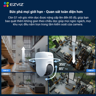 [MỞ BÁN] Camera WIFI EZVIZ C6N G1 3MP - Quan Sát Không Góc Khuất, Hẹn Giờ Cảnh Báo, AI Phát Hiện Người, Ban Đêm Có Màu