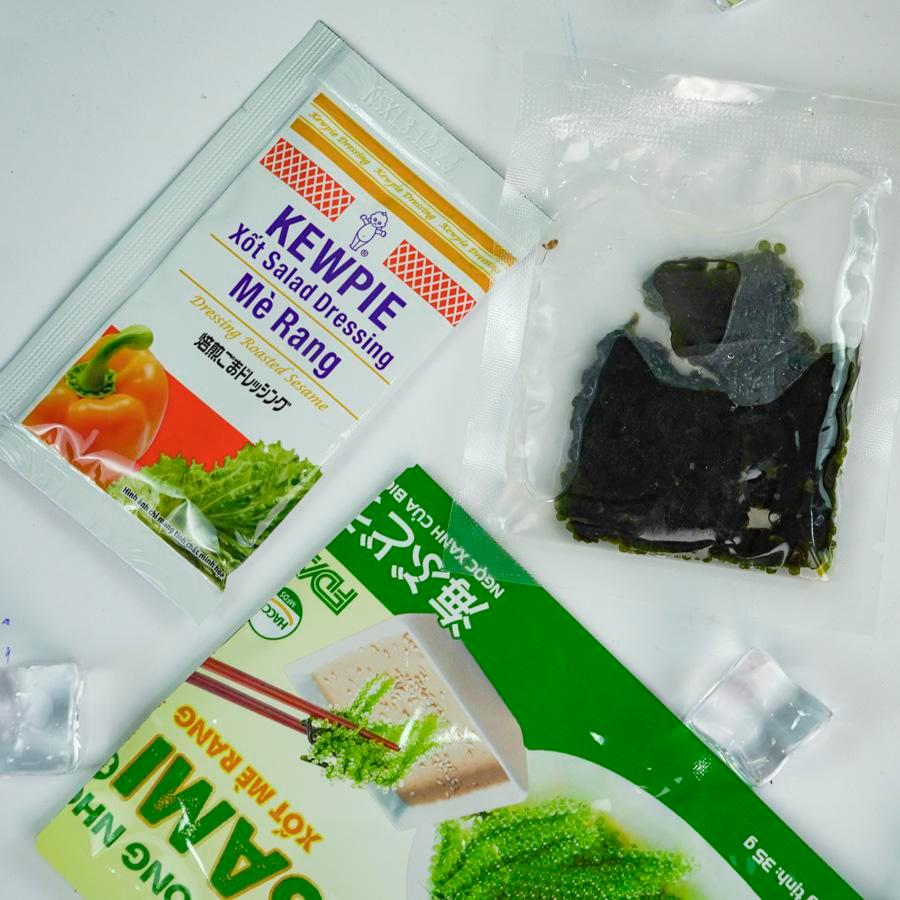 Rong Nho TASAMI- Kèm Xốt Mè Rang - HỘP 175g  – Rong Nho Tươi Nhật Bản, Giòn Ngon, Ăn Liền