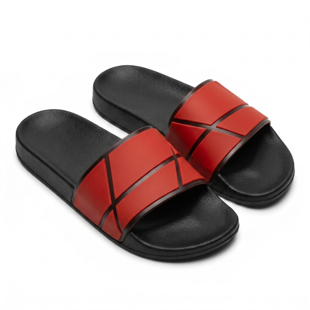 Dép Nam Nữ, Dép Quai Ngang Cao Su Non Họa Tiết Kẻ, Đế PU Chống Trượt Êm Chân, Dép Unisex Mẫu Hot Trend Size 35-44