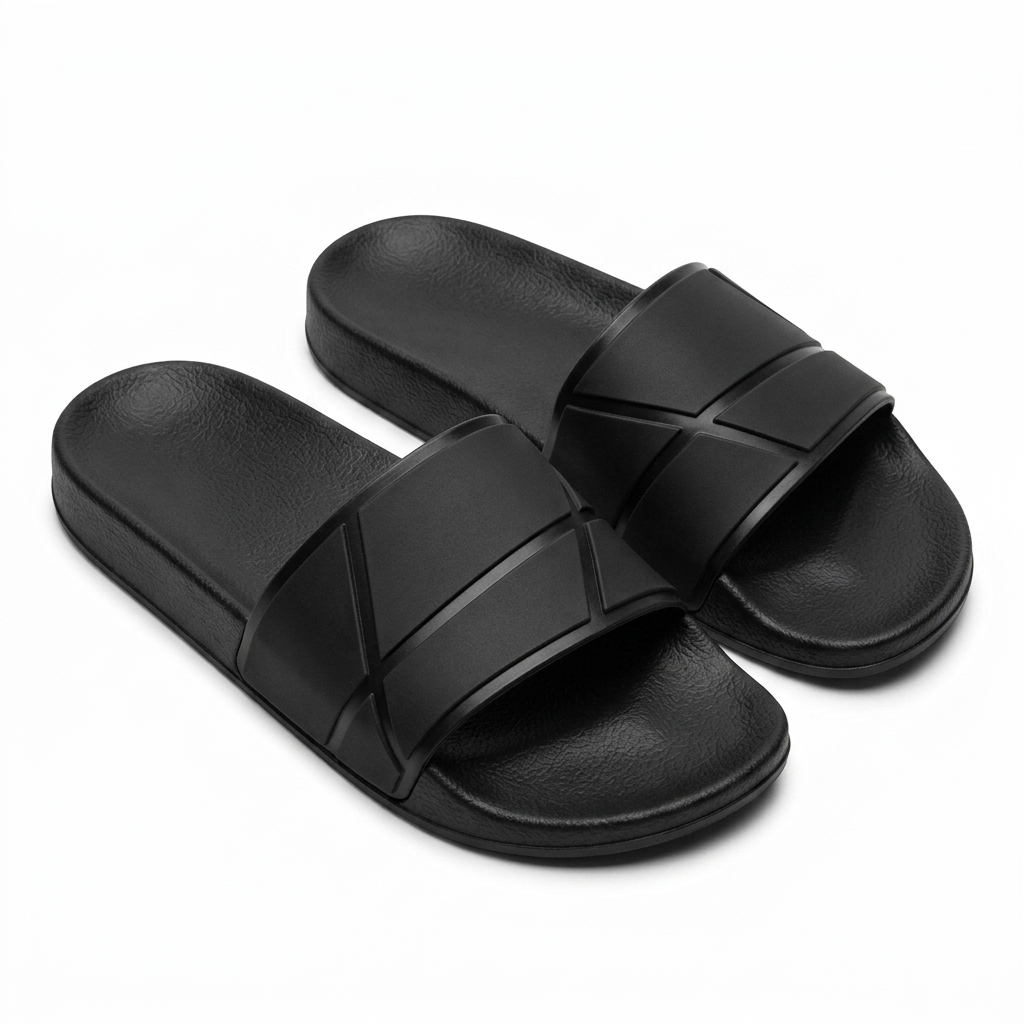 Dép Nam Nữ, Dép Quai Ngang Cao Su Non Họa Tiết Kẻ, Đế PU Chống Trượt Êm Chân, Dép Unisex Mẫu Hot Trend Size 35-44