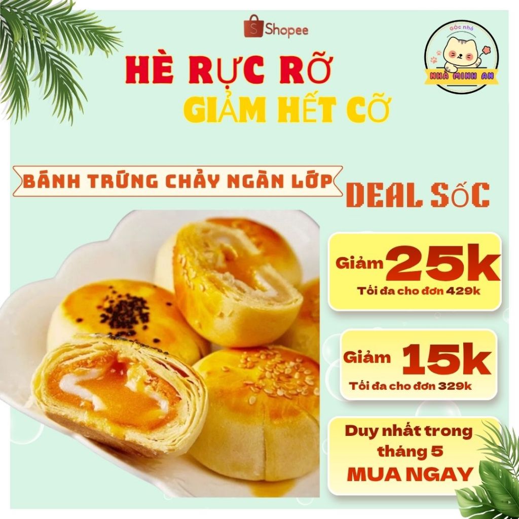 [Thùng 2.5KG] Bánh Ngàn Lớp Trứng Chảy Hộp Vàng Nhãn Hiệu Aidebao Ăn Vặt Nội Địa Trung