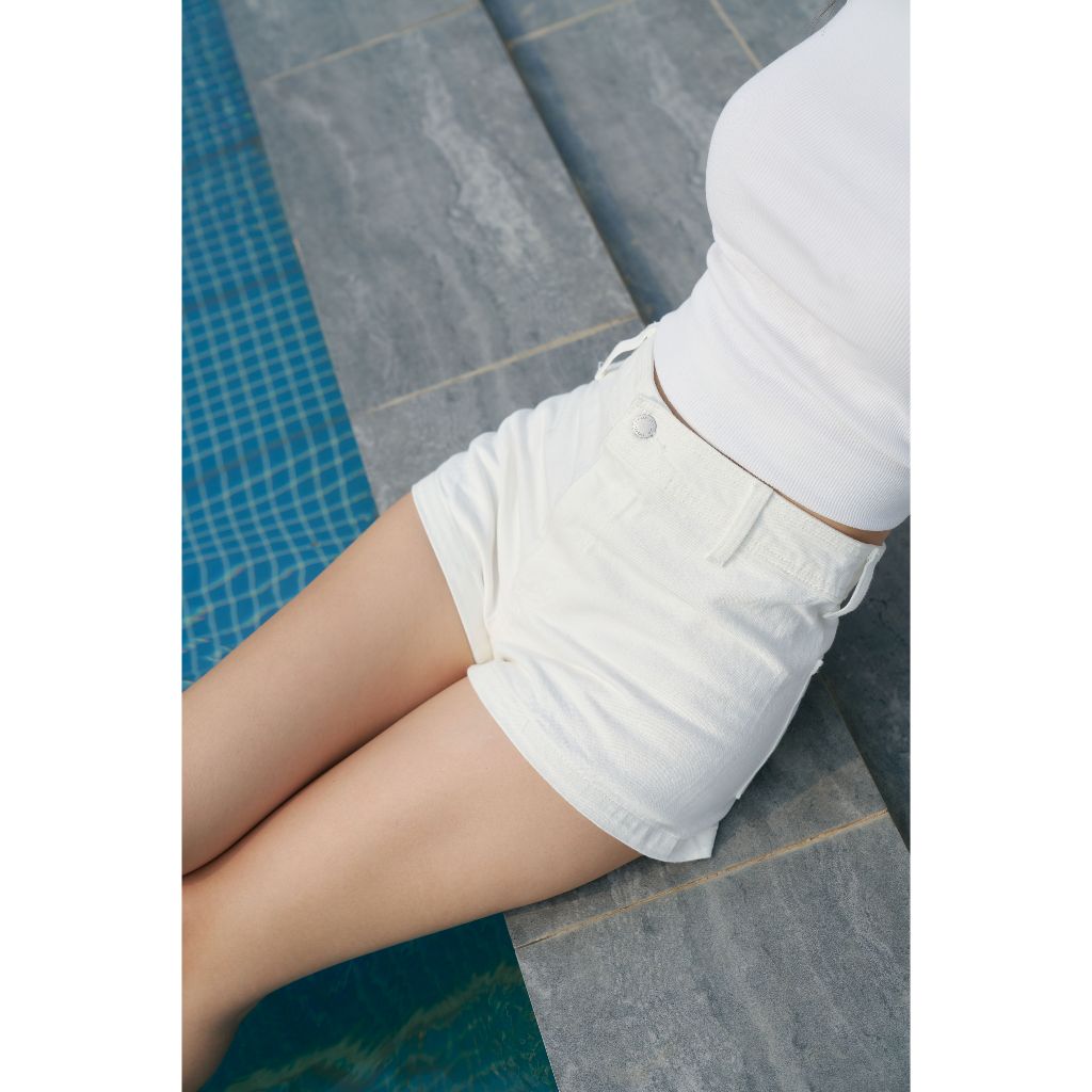 Quần Short Jean Nữ Chất Mềm Lưng Cao Basic Tôn Dáng Dễ Phối Đồ Ninomaxx 2601001