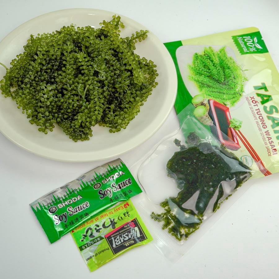 Rong Nho Tươi TASAMI Xốt Tương Wasabi - HỘP 137.5g – Ăn Liền Giòn Ngon Thanh Mát