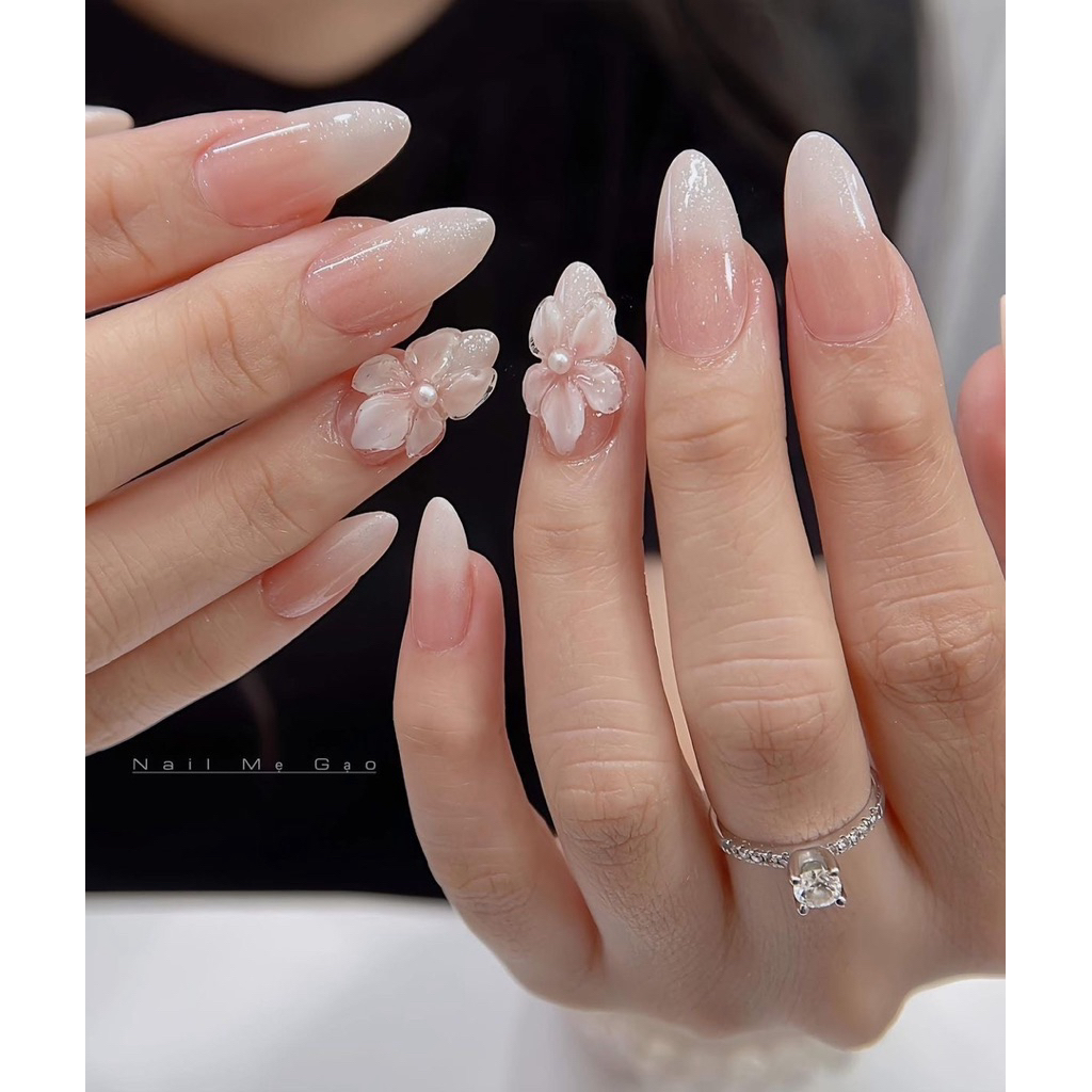 ( hỏa tốc) NAIL BOX THẠCH OMBRE NẶN HOA NỔI