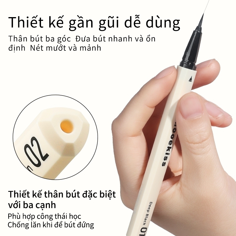 [DEAL] Bút kẻ mắt dạng lỏng Mooekiss không thấm nước và mồ hôi lâu trôi trong 8 giờ mà không bị lem 01 0.5ml