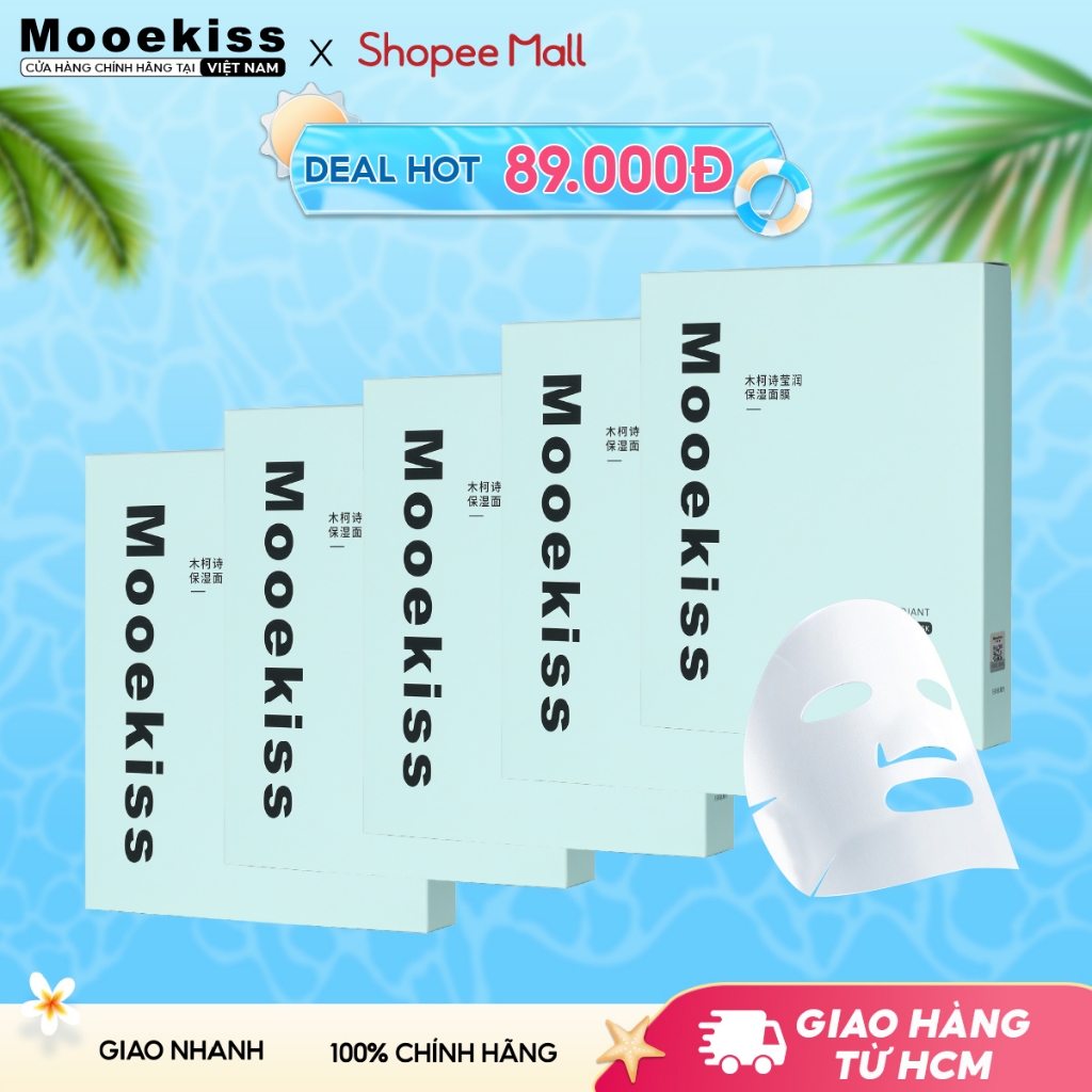 [DEAL] Combo 5 Mặt nạ Mooekiss Dưỡng ẩm Làm sáng Giữ Da Mặt Luôn Trong Trạng Thái Ẩm Mềm 28ml 5 miếng