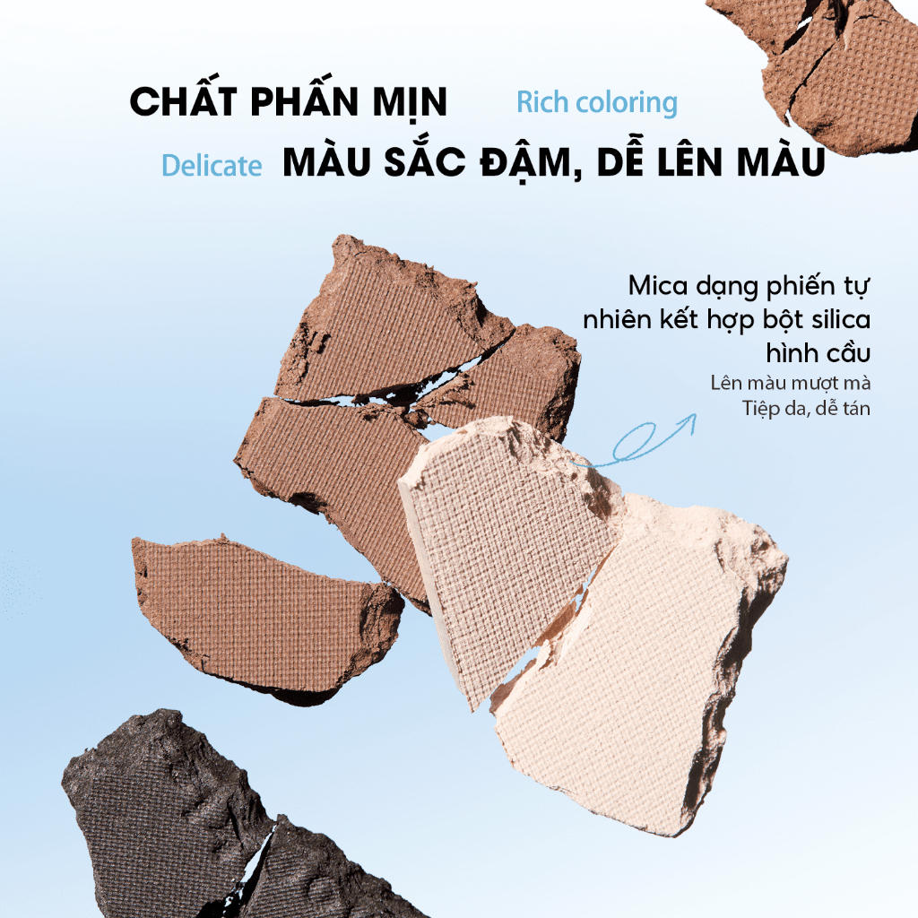 [DEAL] Bảng phấn mắt Mooekiss gồm 4 màu, bao gồm cả màu lì và màu nhũ, hoàn hảo cho lớp trang điểm nhẹ nhàng
