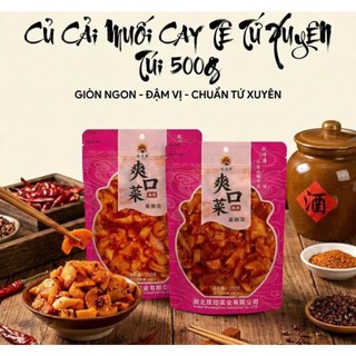 Củ Cải Giòn (500g/goi) tê cay Tứ xuyên loại vỏ tím cực ngon