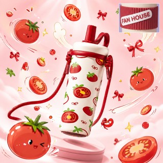Bình giữ nhiệt Straw Cup Ceramic 720ml inox 316 phủ sứ ly giữ nhiệt Fan House ống hút linh động