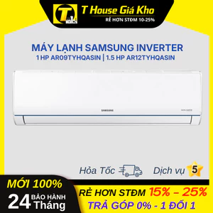 Máy Lạnh Samsung Inverter 1.5 HP AR12TYHQASIN | 1 HP AR09TYHQASIN Tiết Kiệm Điện BH 24 Tháng