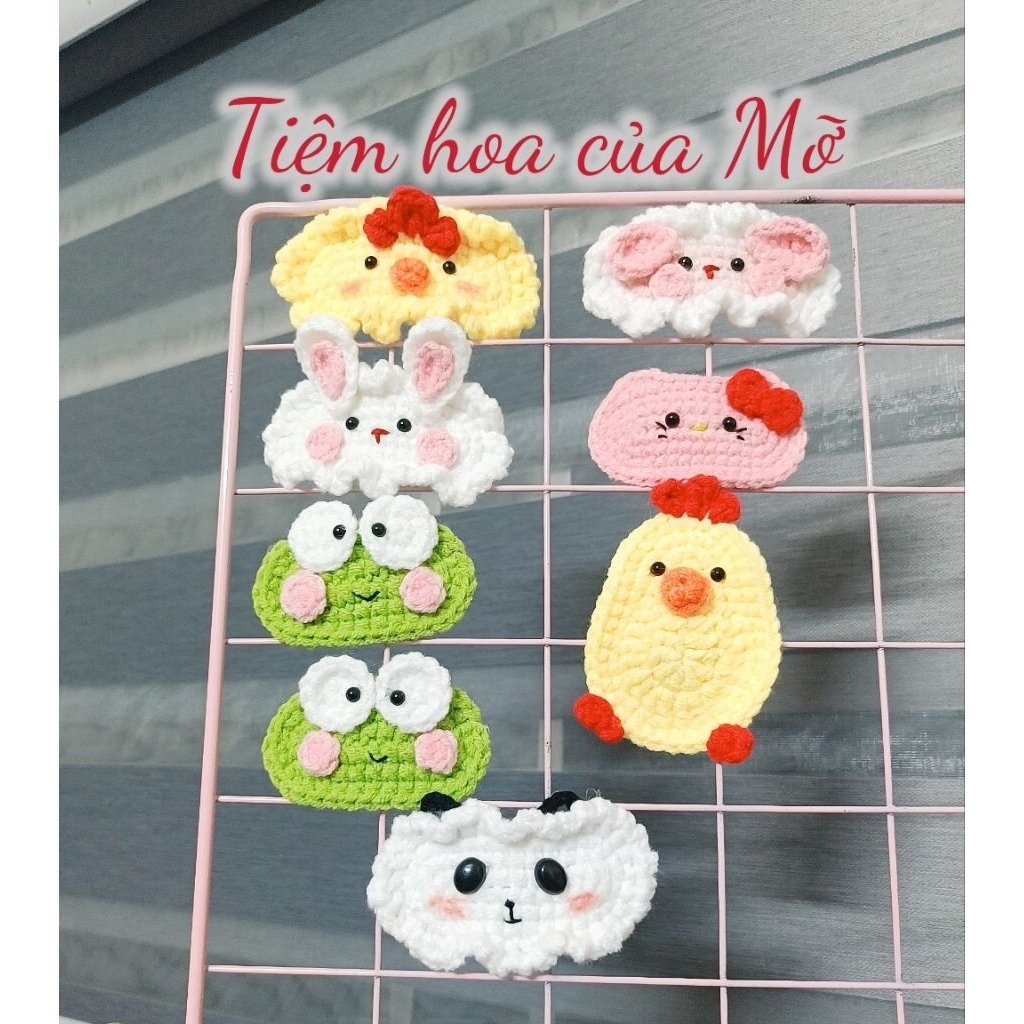 Kẹp Tóc Len Hình Động Vật , Kẹp Tóc Mái Hình Thú Len Handmade