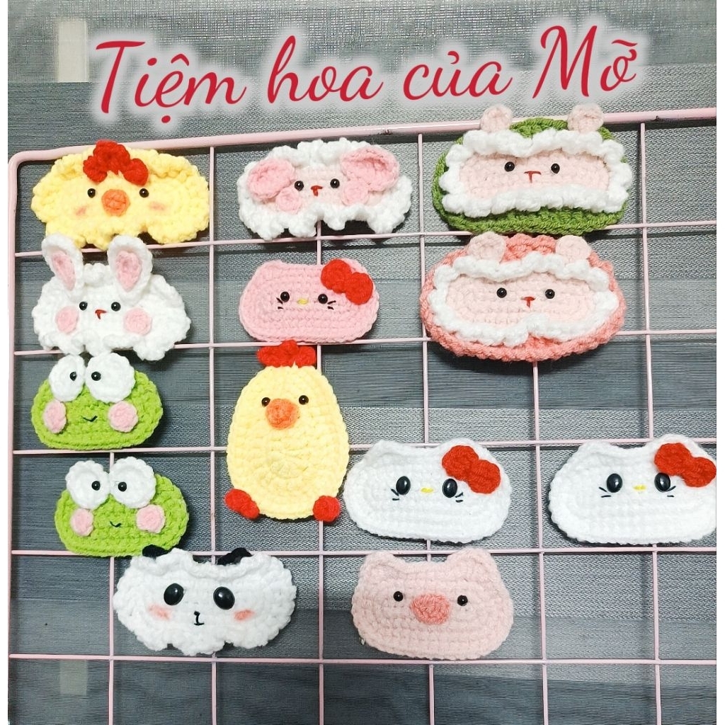 Kẹp Tóc Len Hình Động Vật , Kẹp Tóc Mái Hình Thú Len Handmade