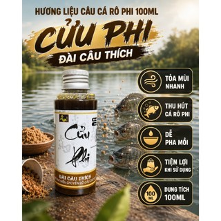 Hương Liệu Câu Cá Rô Phi MRT x Đài Câu Thích 100ml – Tỏa Mùi Nhanh, Kích Thích Rô Phi Lớn, 1 Nắp Pha 500g Mồi