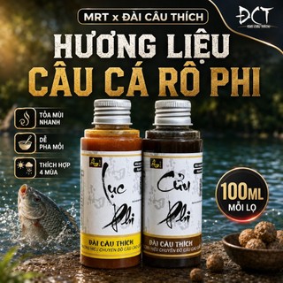 Hương Liệu Câu Cá Rô Phi MRT x Đài Câu Thích 100ml – Tỏa Mùi Nhanh, Kích Thích Rô Phi Lớn, 1 Nắp Pha 500g Mồi
