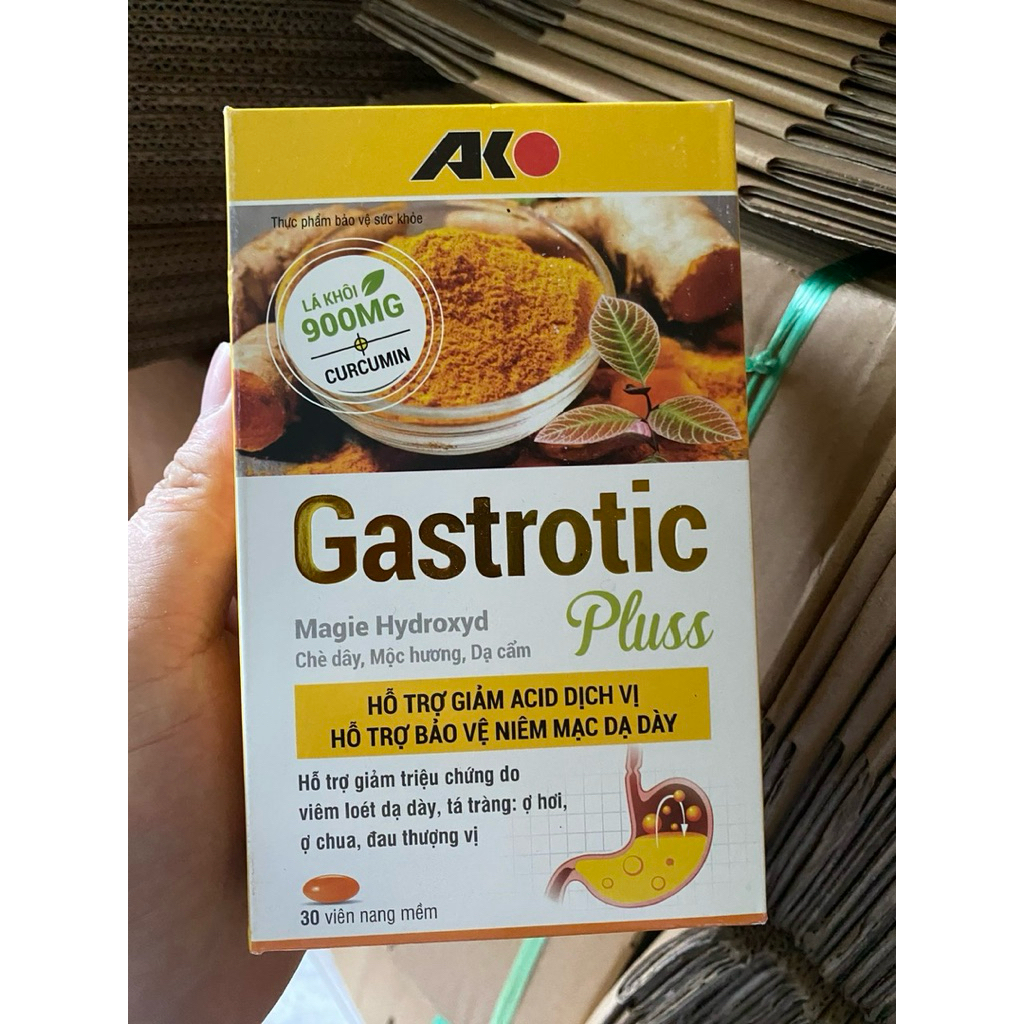 DẠ DÀY GASTROTIC PLUSS, HỘP 30 VIÊN. GIÚP BẢO VỆ NIÊM MẠC DẠ DÀY, LOÉT DẠ DÀY, Ợ HƠI, Ợ CHUA