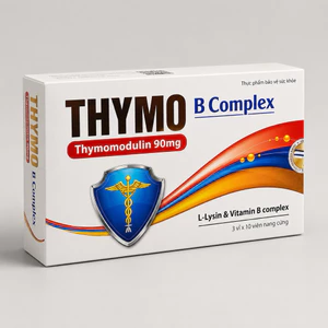 Viên THYMO B Complex chứa Thymomodulin bổ sung miễn dịch vitamin và khoáng chất,giảm tình trạng mệt mỏi,cơ thể suy nhược