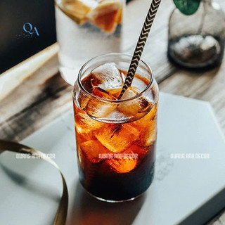 Bộ 6 Cốc Thủy Tinh Tạo Hình Lon Coca Vintage - Retro Cao Cấp Chịu Nhiệt| Cốc Ly Cocktail Decor 480ML