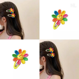 Set 2 kẹp tách hoa mặt cười hoa hướng dương dễ thương xinh xắn