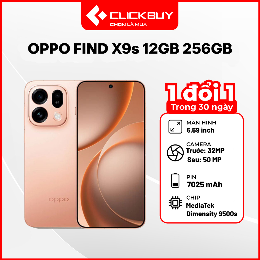 Điện Thoại Oppo Find X9s 12GB/256GB Chính Hãng Dimensity 9500s Pin 7025mAh