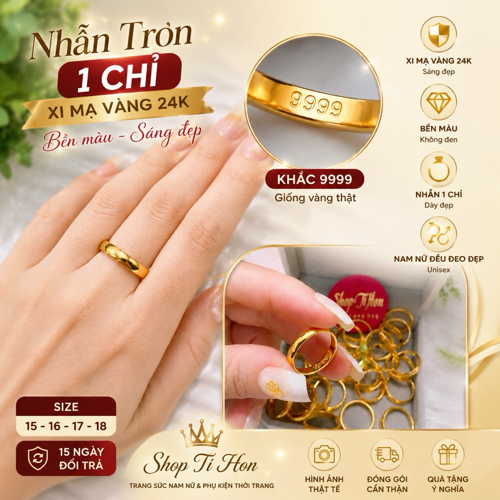 Gold-Plated Ring by Shop Tí Hon - Trang Sức Nam Nữ