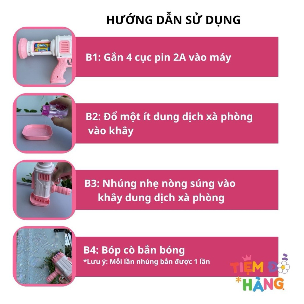 Đồ Chơi Máy Thổi Bong Bóng Xà Phòng 32 Nồng