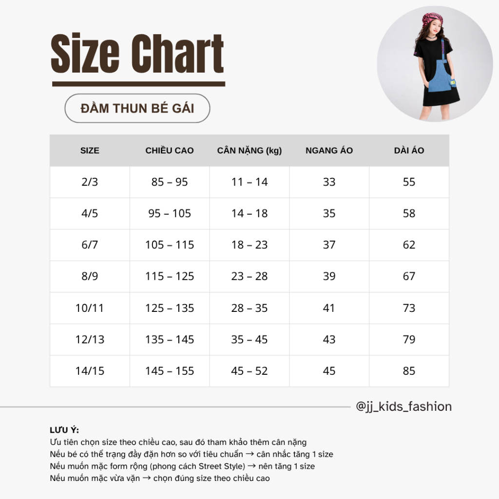 Váy Bé Gái Mùa Hè Cotton Mềm Mát – Đầm Suông Phối Túi Yếm Cá Tính Cho Bé B219 | JJ Kids Fashion