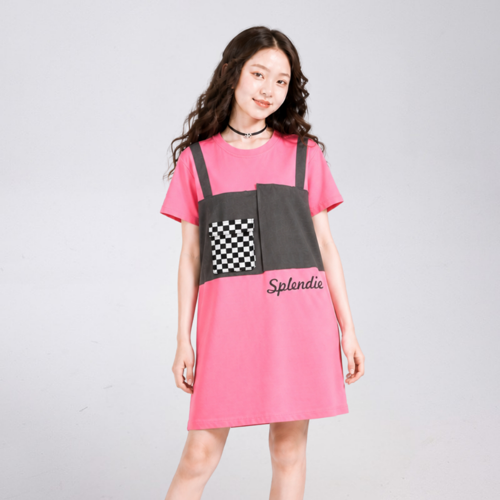 Váy Bé Gái Mùa Hè Cotton Mềm Mát – Đầm Suông Phối Yếm Cho Bé B160 | JJ Kids Fashion