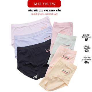 Set 5 quần lót nữ su thun lạnh thông hơi MELYN-FW không đường may cao cấp mềm mại kháng khuẩn, đáy 100% cotton