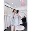 Đồ mặc nhà nữ áo tay ngắn quần đùi form cánh dơi hoạ tiết sang chảnh chất lụa mềm mịn mát
