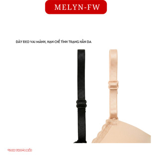 Áo lót nữ MELYN-FW, áo ngực nữ đúc su gắn nơ không gọng đệm 2.5cm bàn tay nâng ngực chống xệ A33