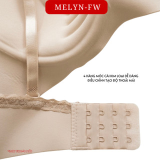 Áo lót nữ MELYN-FW, áo ngực nữ đúc su gắn nơ không gọng đệm 2.5cm bàn tay nâng ngực chống xệ A33
