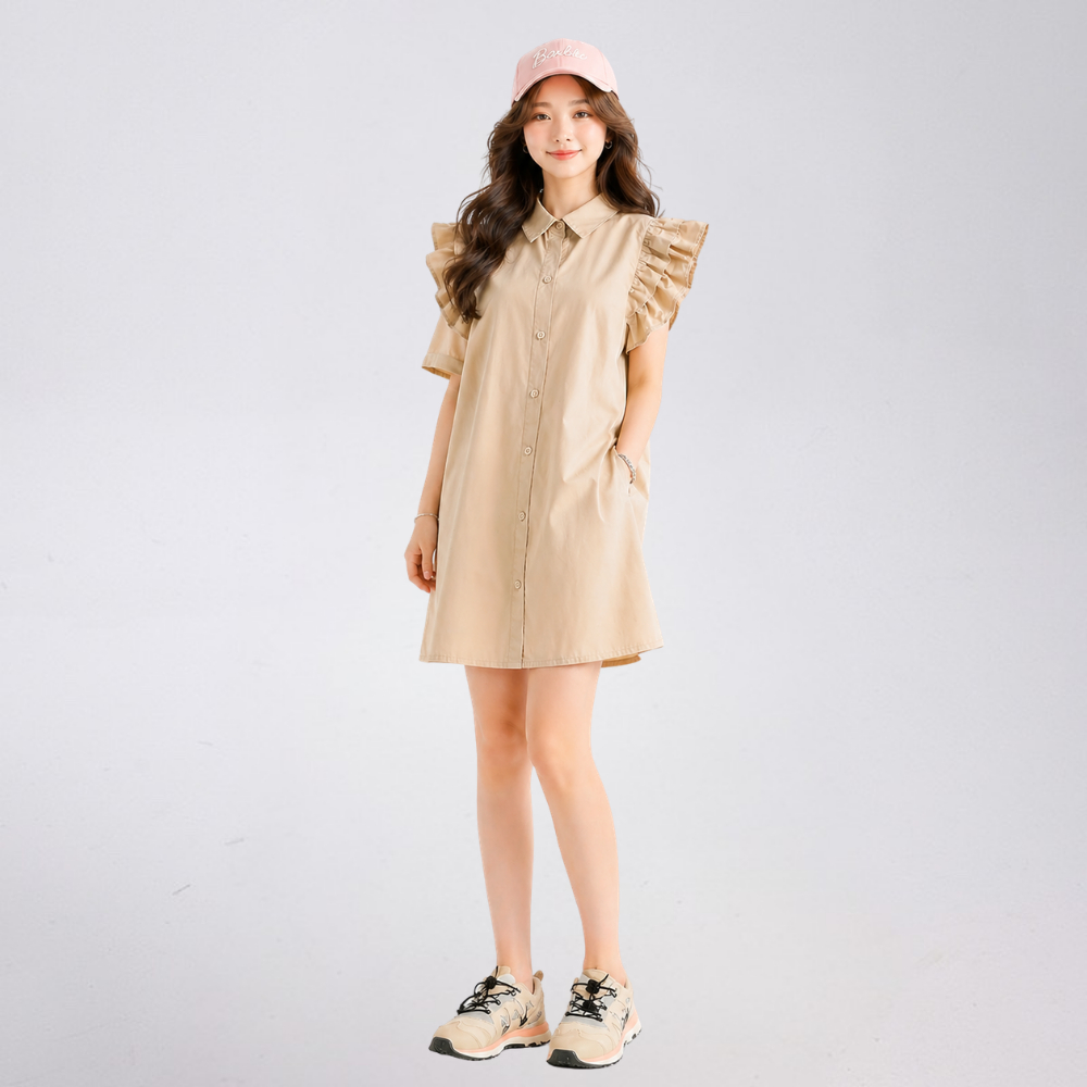 Váy Bé Gái Mùa Hè Cotton Mềm Mát – Đầm Suông Tay Bèo Thời Trang Cho Bé B287 | JJ Kids Fashion