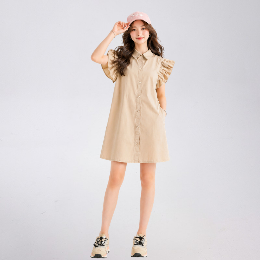 Váy Bé Gái Mùa Hè Cotton Mềm Mát – Đầm Suông Tay Bèo Thời Trang Cho Bé B287 | JJ Kids Fashion
