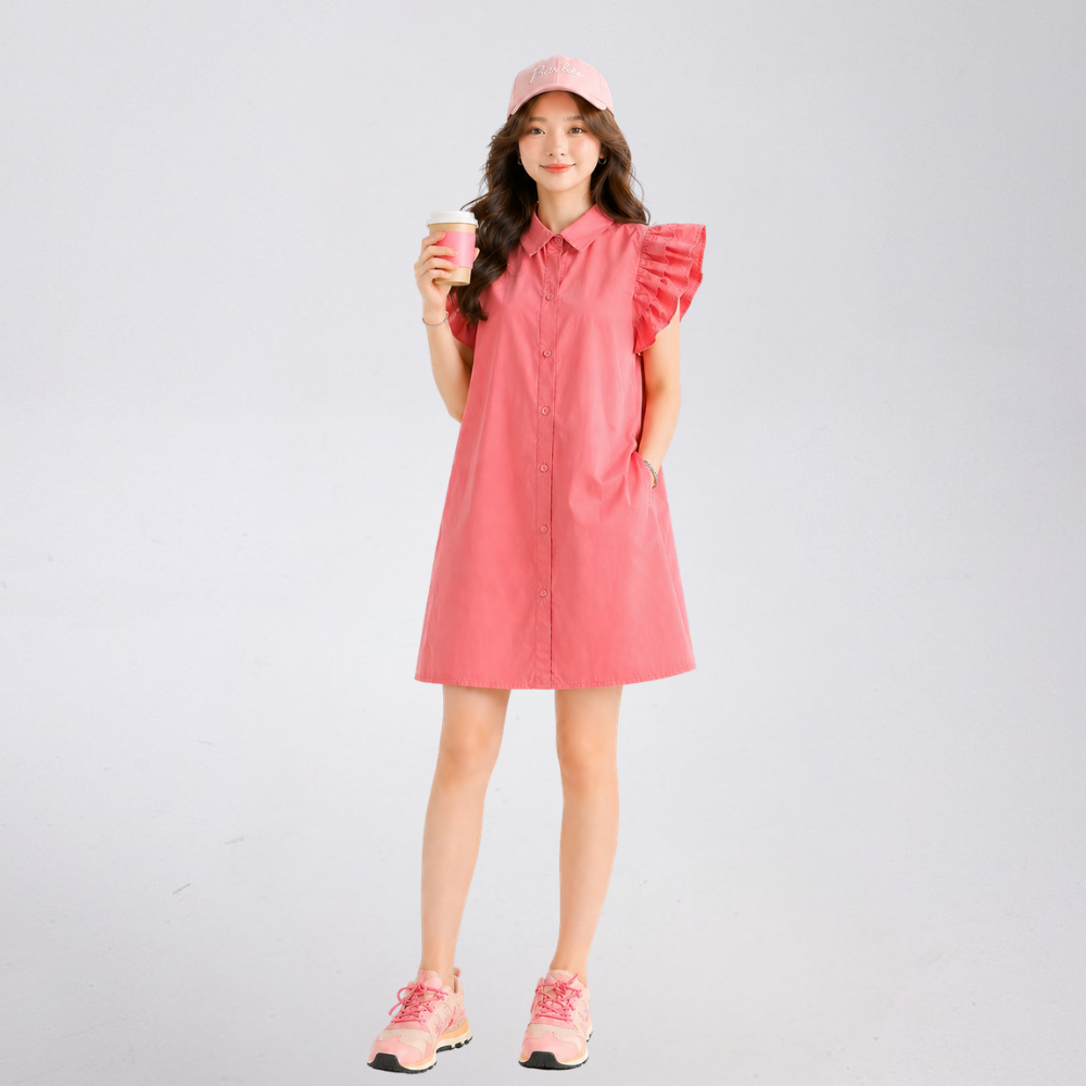 Váy Bé Gái Mùa Hè Cotton Mềm Mát – Đầm Suông Tay Bèo Thời Trang Cho Bé B287 | JJ Kids Fashion
