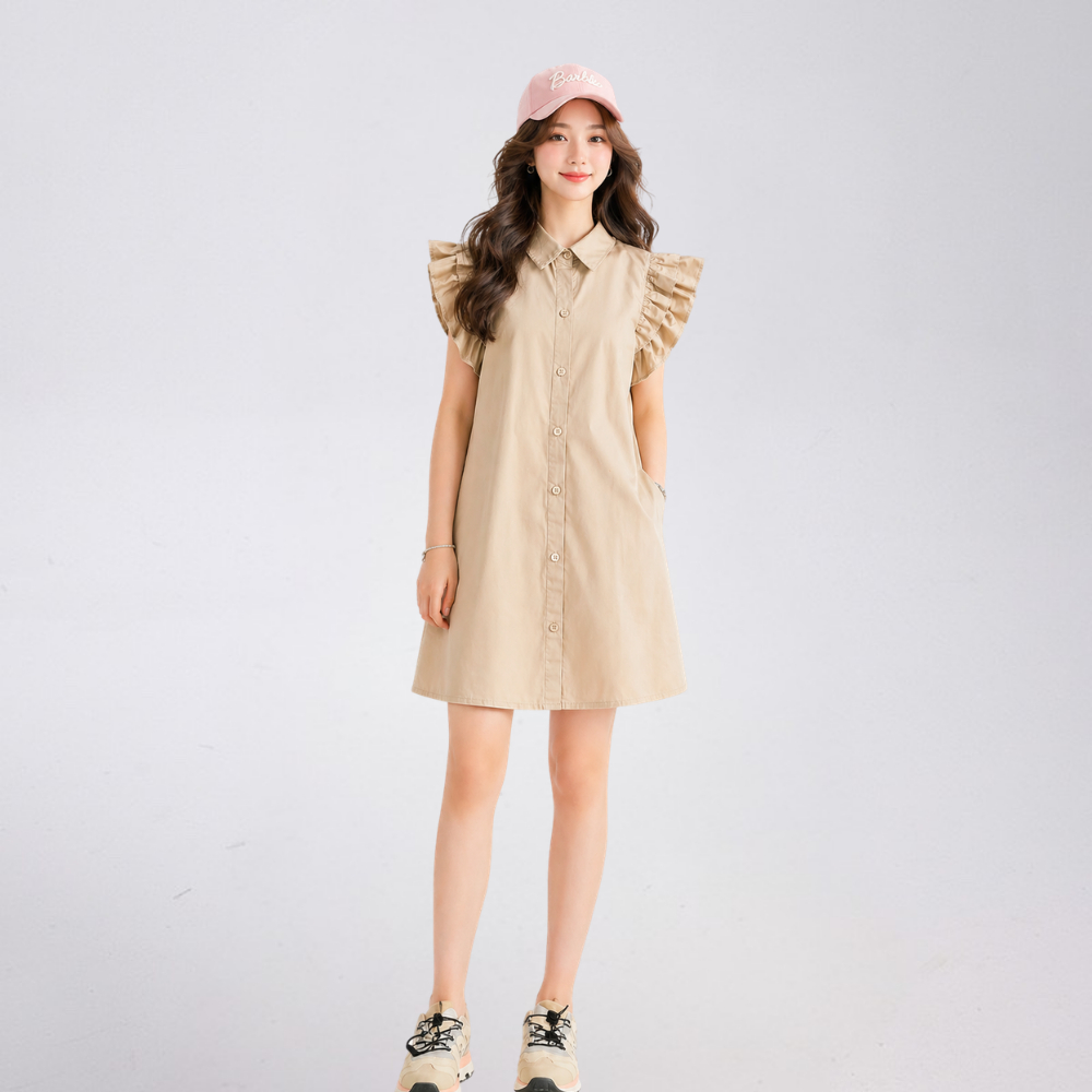 Váy Bé Gái Mùa Hè Cotton Mềm Mát – Đầm Suông Tay Bèo Thời Trang Cho Bé B287 | JJ Kids Fashion