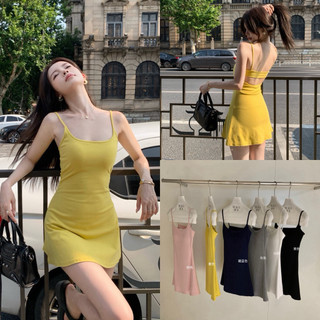 𝐏𝐡𝐢𝐞𝐧 𝐖𝐆𝐖𝐄 | (Sẵn) w9660 Váy 2 Dây 3 Lỗ Ôm Xoè Có Đệm V1 Thiết Kế Khoét Lưng Dáng Ngắn