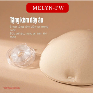 Combo 3 áo dán nâng ngực MELYN-FW 3cm nâng ngực miếng dán ngực tạo khe gom quả cài trước kèm dây trong P29