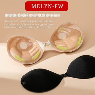 Combo 3 áo dán nâng ngực MELYN-FW 3cm nâng ngực miếng dán ngực tạo khe gom quả cài trước kèm dây trong P29