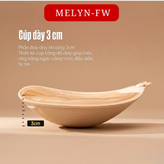 Combo 3 áo dán nâng ngực MELYN-FW 3cm nâng ngực miếng dán ngực tạo khe gom quả cài trước kèm dây trong P29