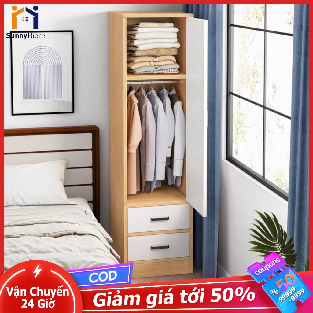 SUNNY Tủ Gỗ, Tủ Quần Áo, MDF Hiện Đại 40x40x180cm, Đa Năng, Lưu Trữ Gọn Gàng, Bền Đẹp