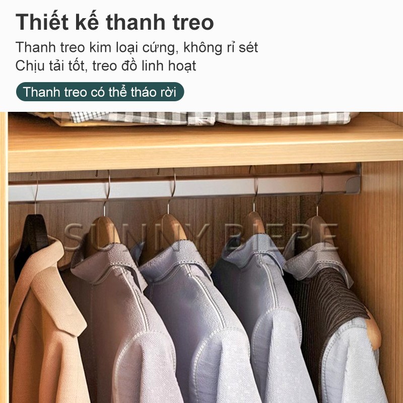 SUNNY Tủ Gỗ, Tủ Quần Áo, MDF Hiện Đại 40x40x180cm, Đa Năng, Lưu Trữ Gọn Gàng, Bền Đẹp