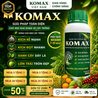 KOMAX Kích Rễ Mạnh, Kích Đọt Nhanh, Phục Hồi Cây, Xanh Cây Dày Lá, Phát Triển Khoẻ Bền (Chính Hãng)