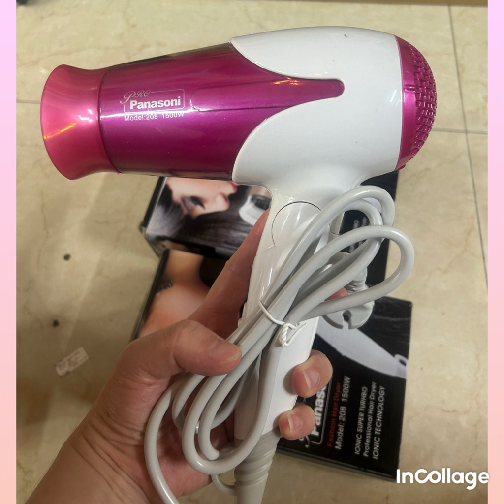 Máy sấy tóc panasoni Model 208 1500w gấp gọn dễ sử dụng