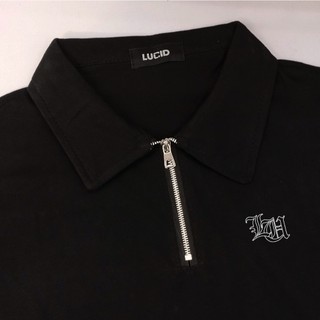 Áo Polo ZIP Local Brand Unisex LUCID OLD Cao Cấp Nam Nữ Tay Lỡ From Rộng Chất Cotton
