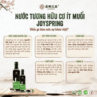 Nước tương hữu cơ ít muối JoySpring 210ml