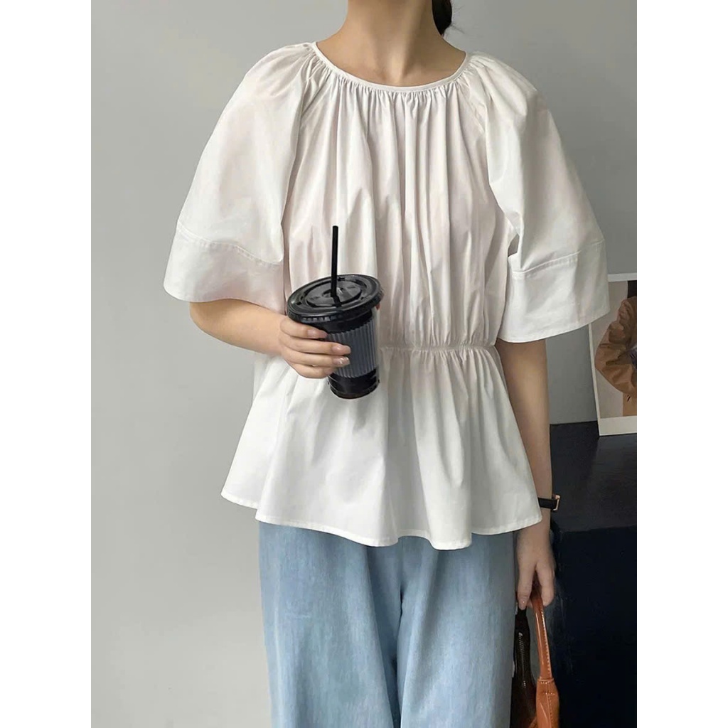 𝗦𝗲𝗻𝗸𝗼 𝗟𝗶𝗻𝗲𝗻  - Áo Linen thắt nơ sau